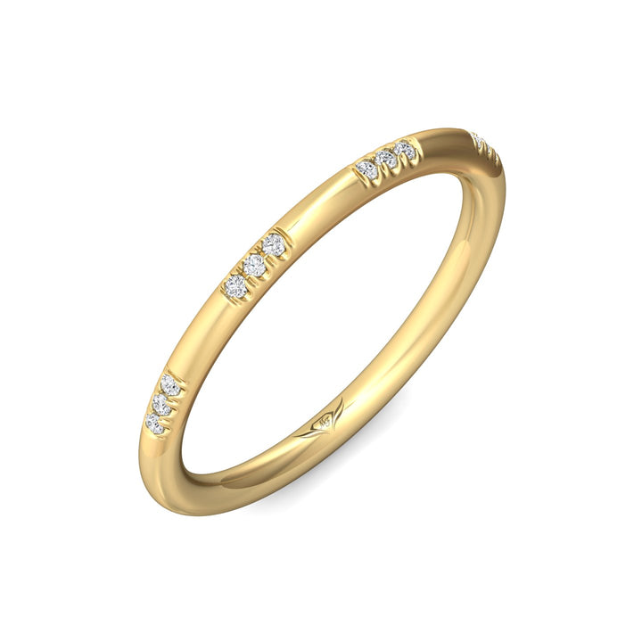14K Gold Yellow Micropave Wedding Band from the Micropave collection - DWBM42XS_14KY