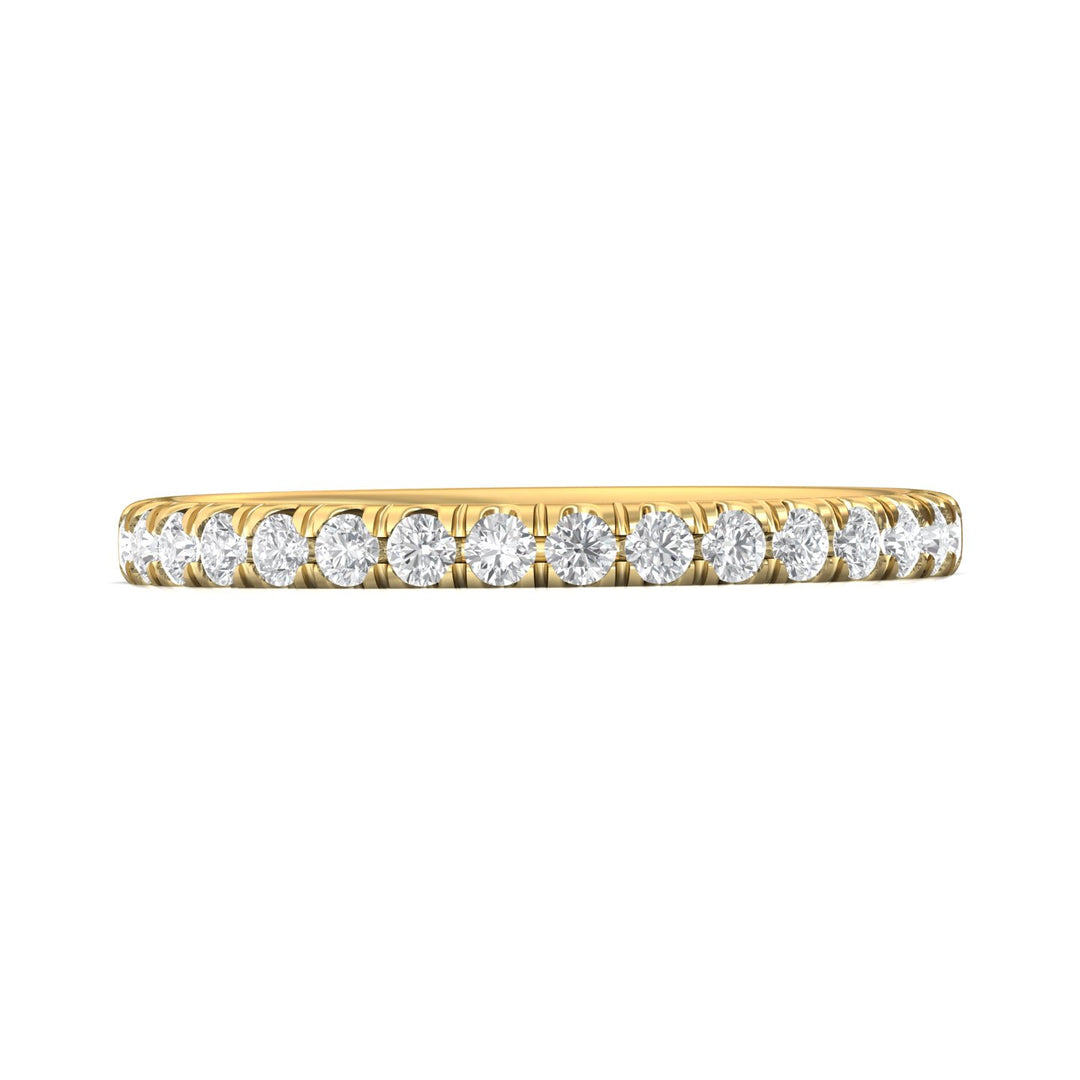 14K Gold Yellow Micropave Wedding Band from the Micropave collection - DWBM4-.35_14KY