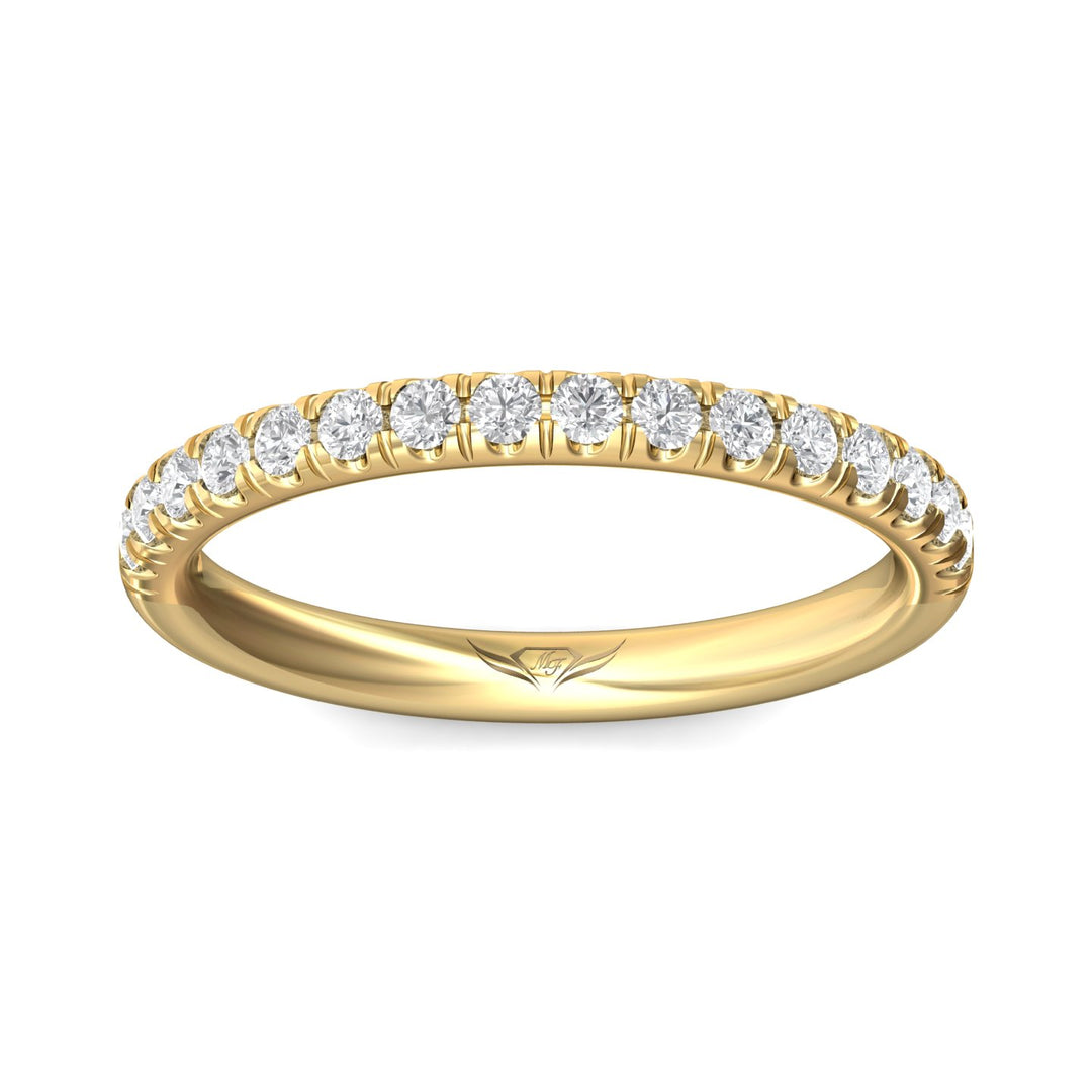 14K Gold Yellow Micropave Wedding Band from the Micropave collection - DWBM4-.35_14KY