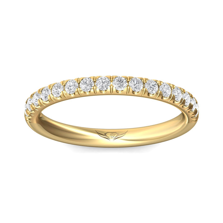 14K Gold Yellow Micropave Wedding Band from the Micropave collection - DWBM4-.35_14KY