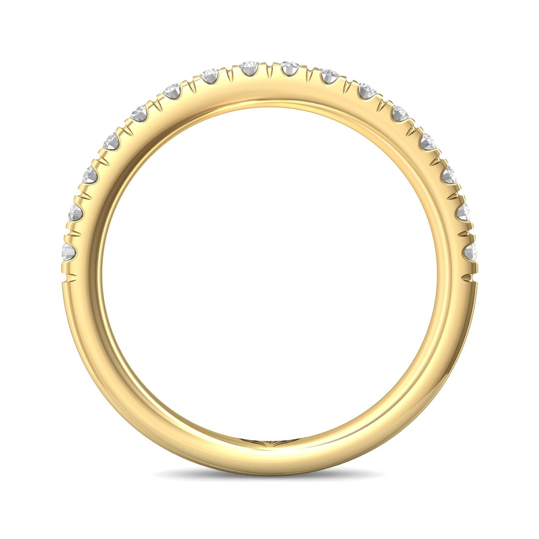 18K Gold Yellow Micropave Wedding Band from the Micropave collection - DWBM4-.35_18KY