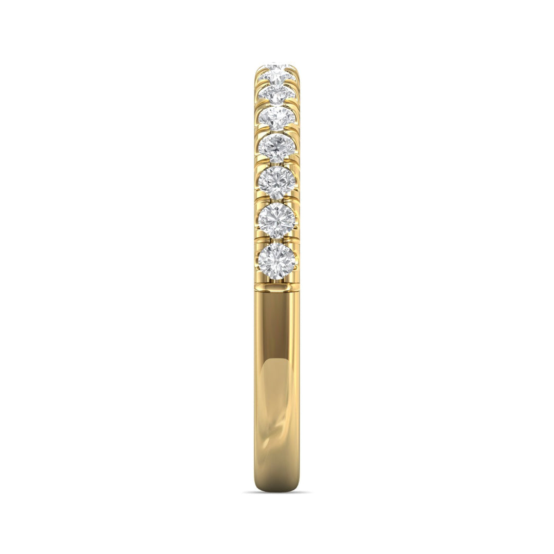 14K Gold Yellow Micropave Wedding Band from the Micropave collection - DWBM4-.35_14KY