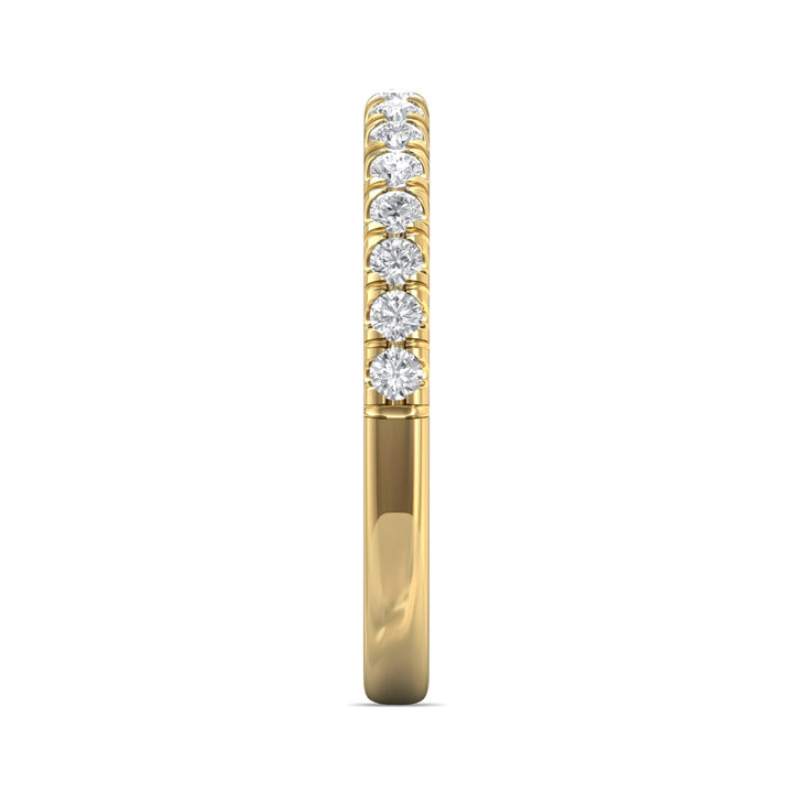 18K Gold Yellow Micropave Wedding Band from the Micropave collection - DWBM4-.35_18KY