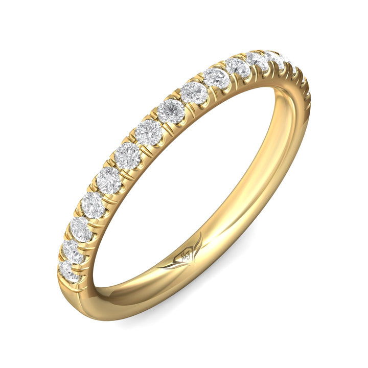 18K Gold Yellow Micropave Wedding Band from the Micropave collection - DWBM4-.35_18KY
