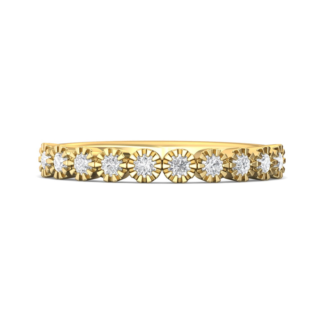 14K Gold Yellow Micropave Wedding Band from the Micropave collection - DWBM52XS_14KY