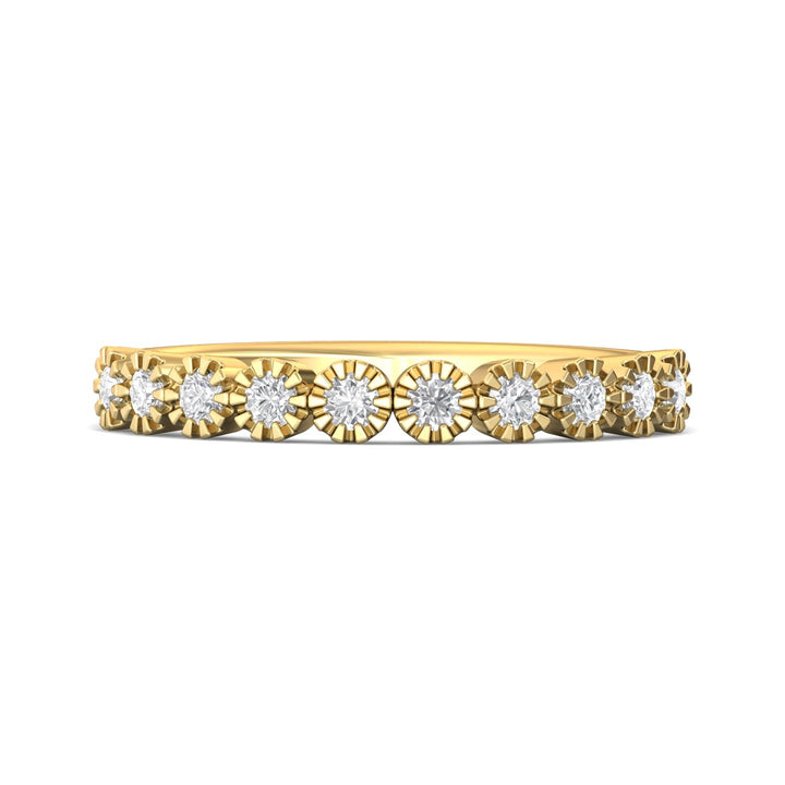 14K Gold Yellow Micropave Wedding Band from the Micropave collection - DWBM52XS_14KY