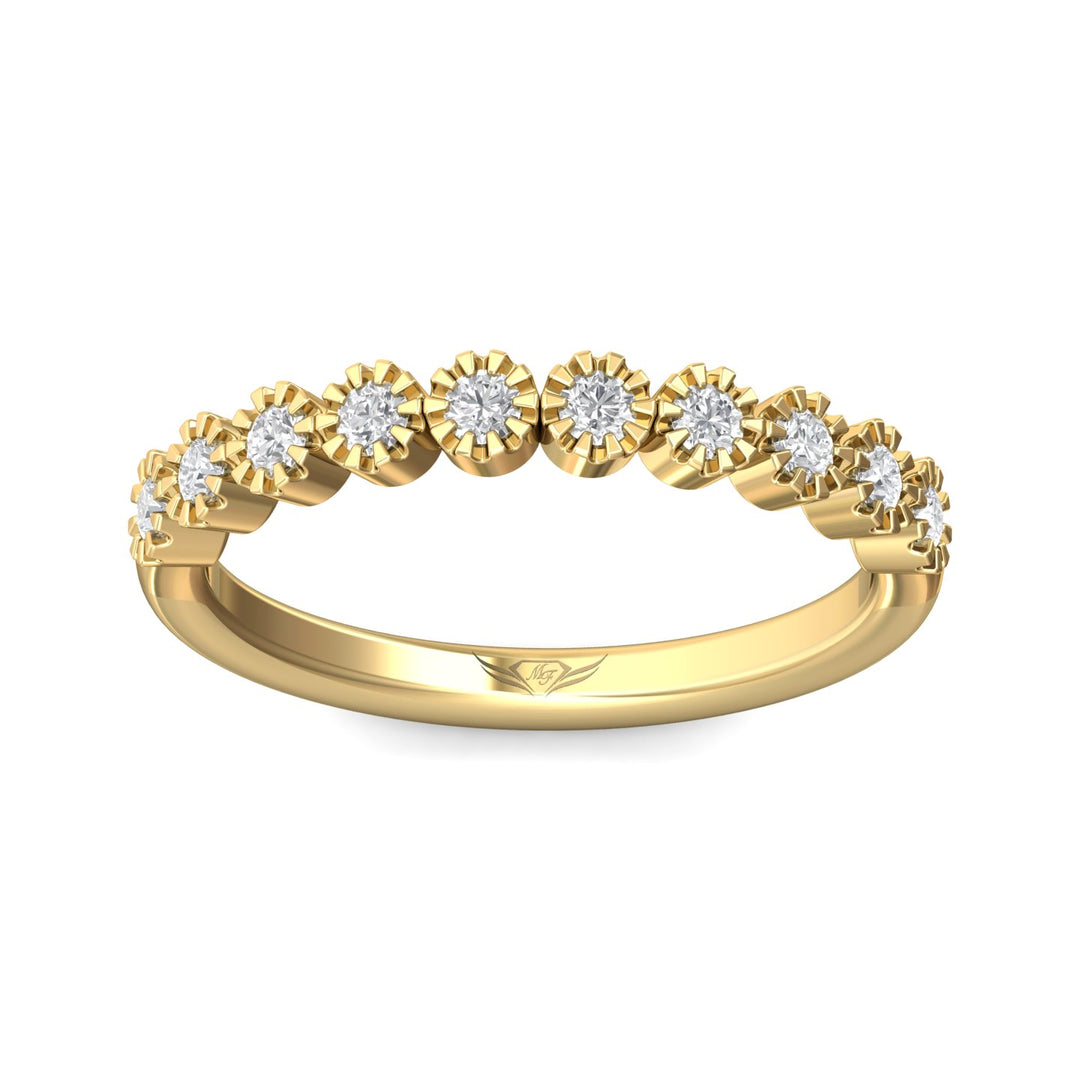 14K Gold Yellow Micropave Wedding Band from the Micropave collection - DWBM52XS_14KY