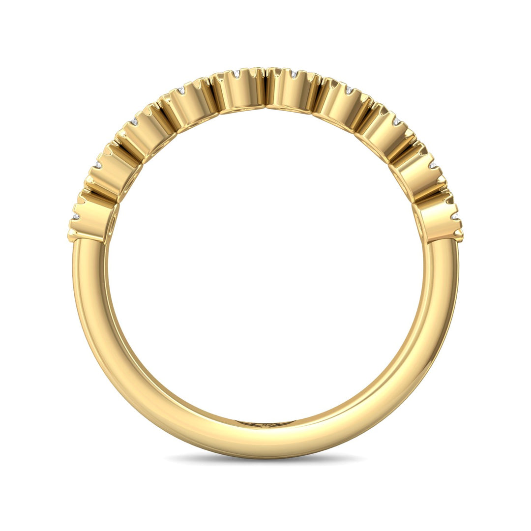 14K Gold Yellow Micropave Wedding Band from the Micropave collection - DWBM52XS_14KY