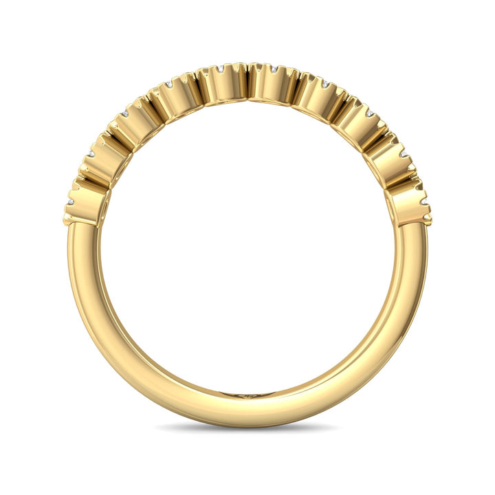 14K Gold Yellow Micropave Wedding Band from the Micropave collection - DWBM52XS_14KY