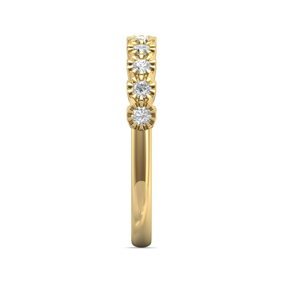 14K Gold Yellow Micropave Wedding Band from the Micropave collection - DWBM52XS_14KY