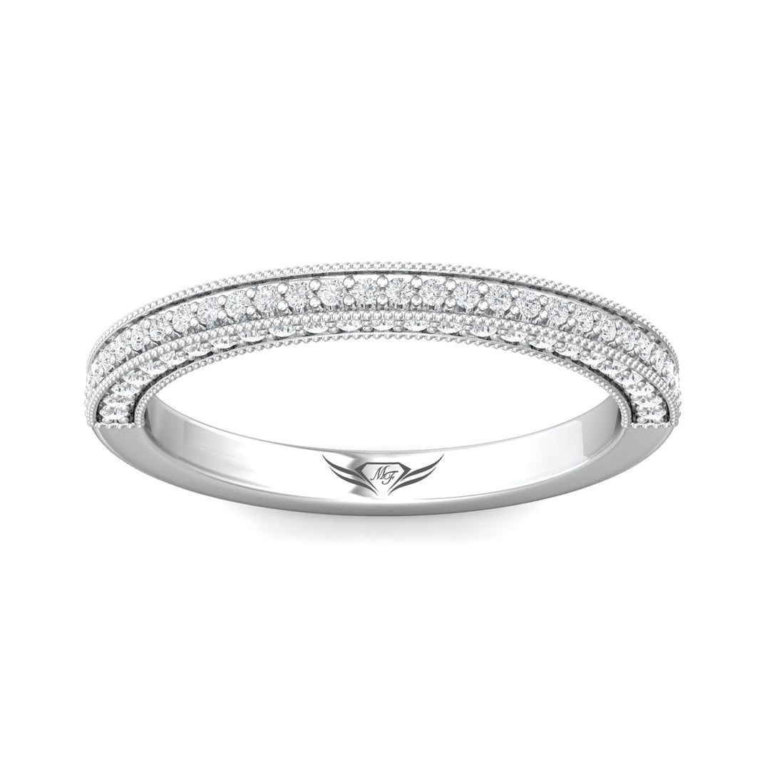 Platinum White Micropave Wedding Band from the Micropave collection - DWBM56XS_PlatW