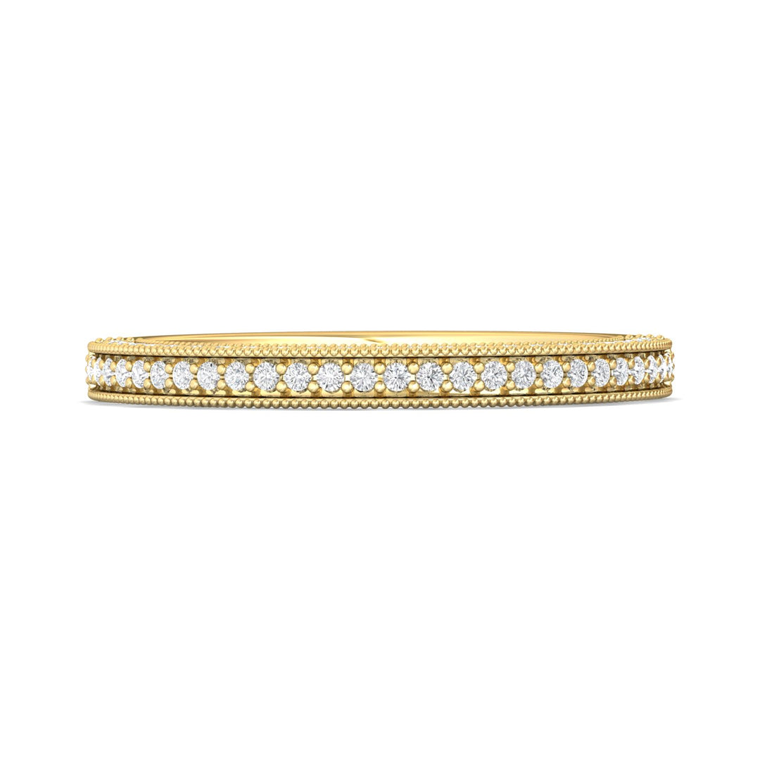 18K Gold Yellow Micropave Wedding Band from the Micropave collection - DWBM56XS_18KY