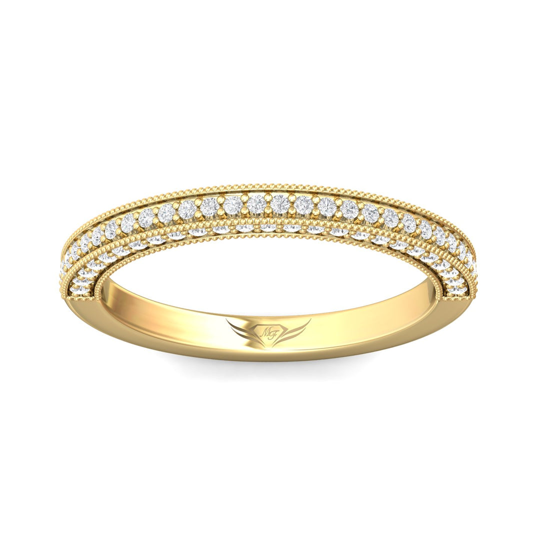 18K Gold Yellow Micropave Wedding Band from the Micropave collection - DWBM56XS_18KY