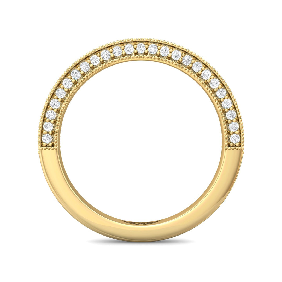 14K Gold Yellow Micropave Wedding Band from the Micropave collection - DWBM56XS_14KY