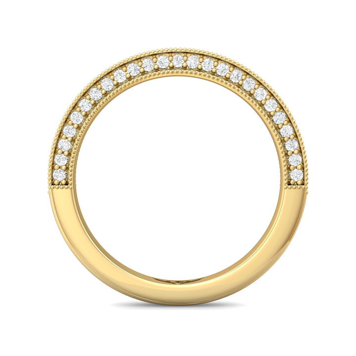 14K Gold Yellow Micropave Wedding Band from the Micropave collection - DWBM56XS_14KY