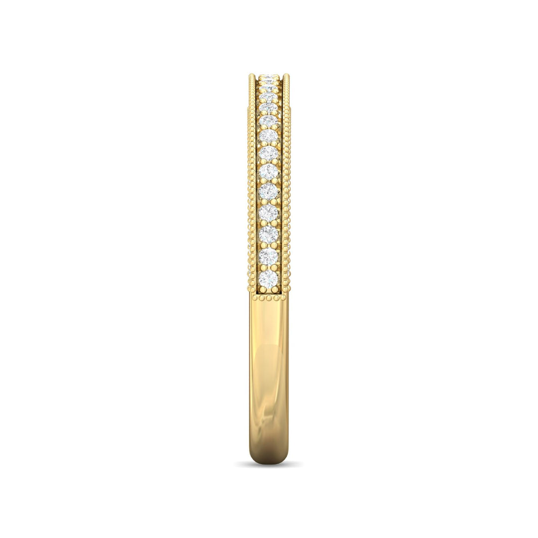 18K Gold Yellow Micropave Wedding Band from the Micropave collection - DWBM56XS_18KY