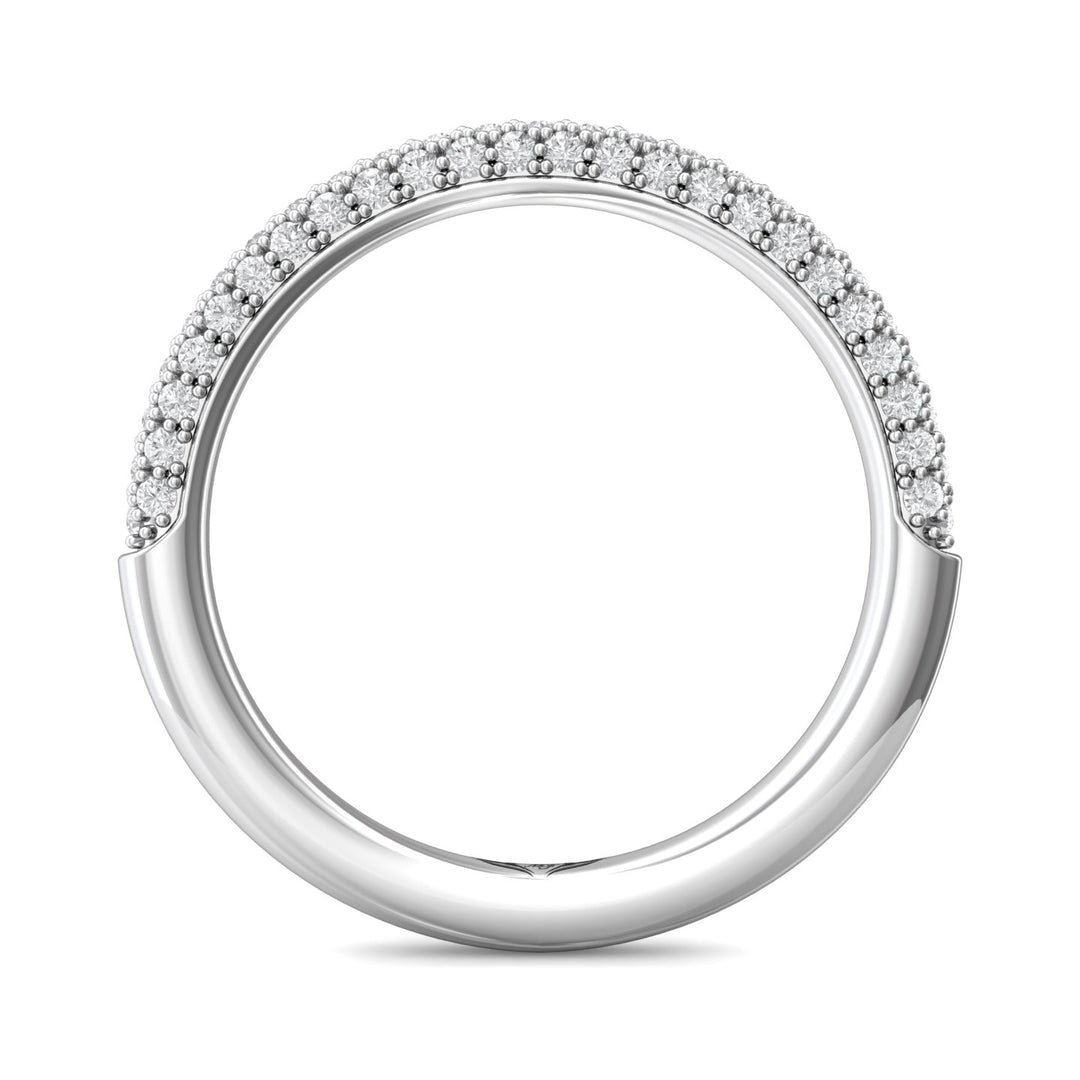 18K Gold White Micropave Wedding Band from the Micropave collection - DWBM6-.35_18KW
