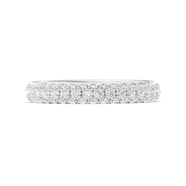 18K Gold White Micropave Wedding Band from the Micropave collection - DWBM6-1.00_18KW
