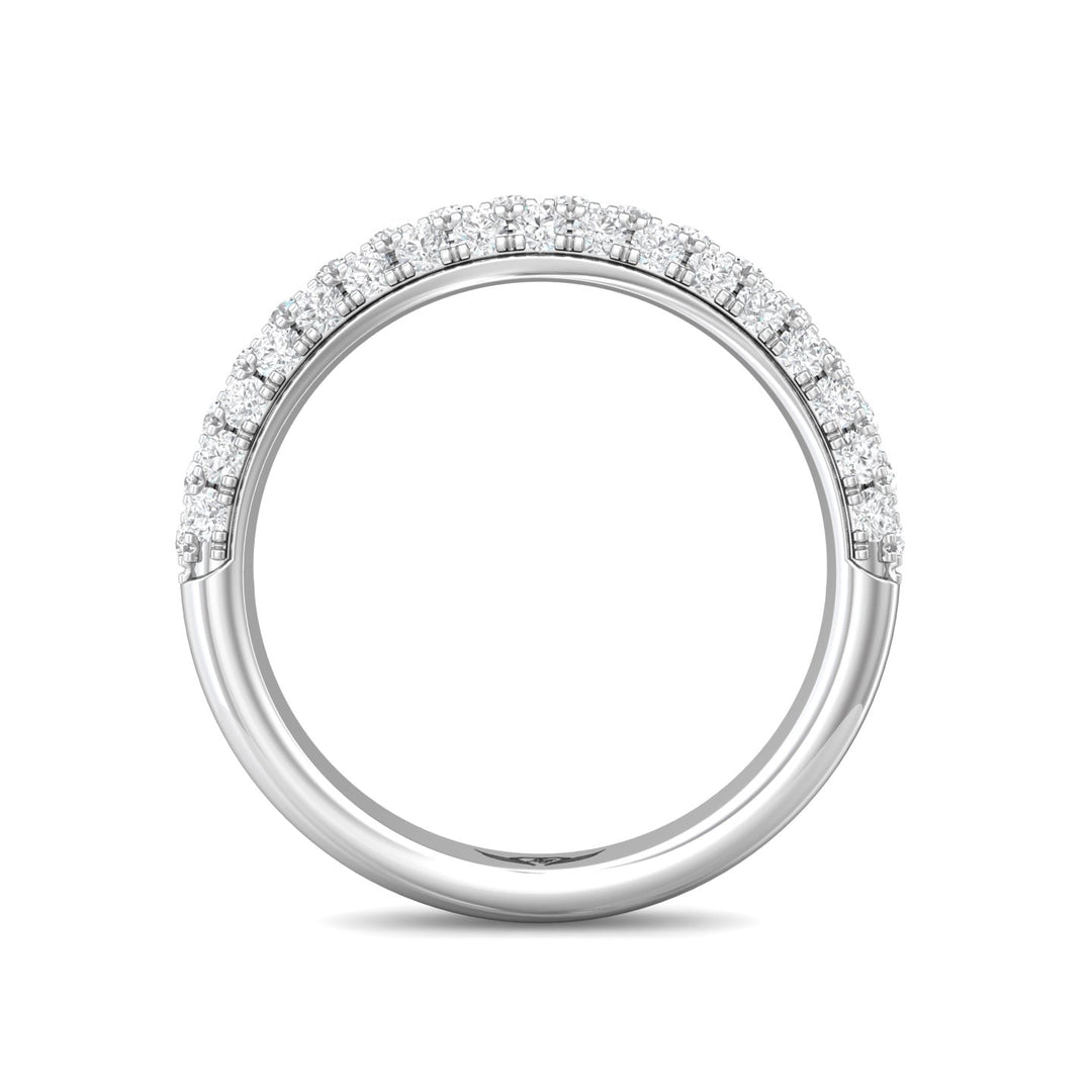 14K Gold White Micropave Wedding Band from the Micropave collection - DWBM6-1.00_14KW