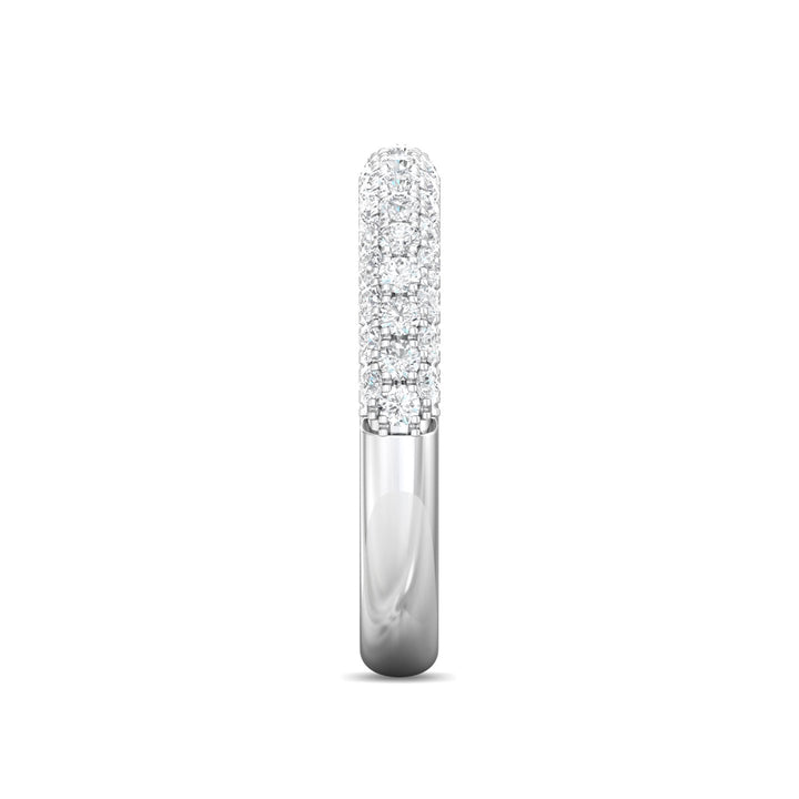 18K Gold White Micropave Wedding Band from the Micropave collection - DWBM6-1.00_18KW