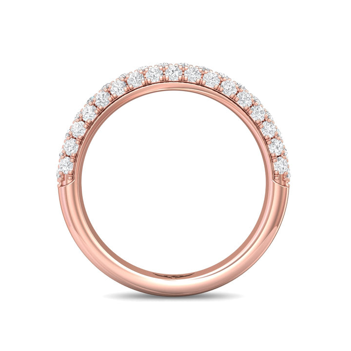 14K Gold Pink Micropave Wedding Band from the Micropave collection - DWBM6-1.00_14KP