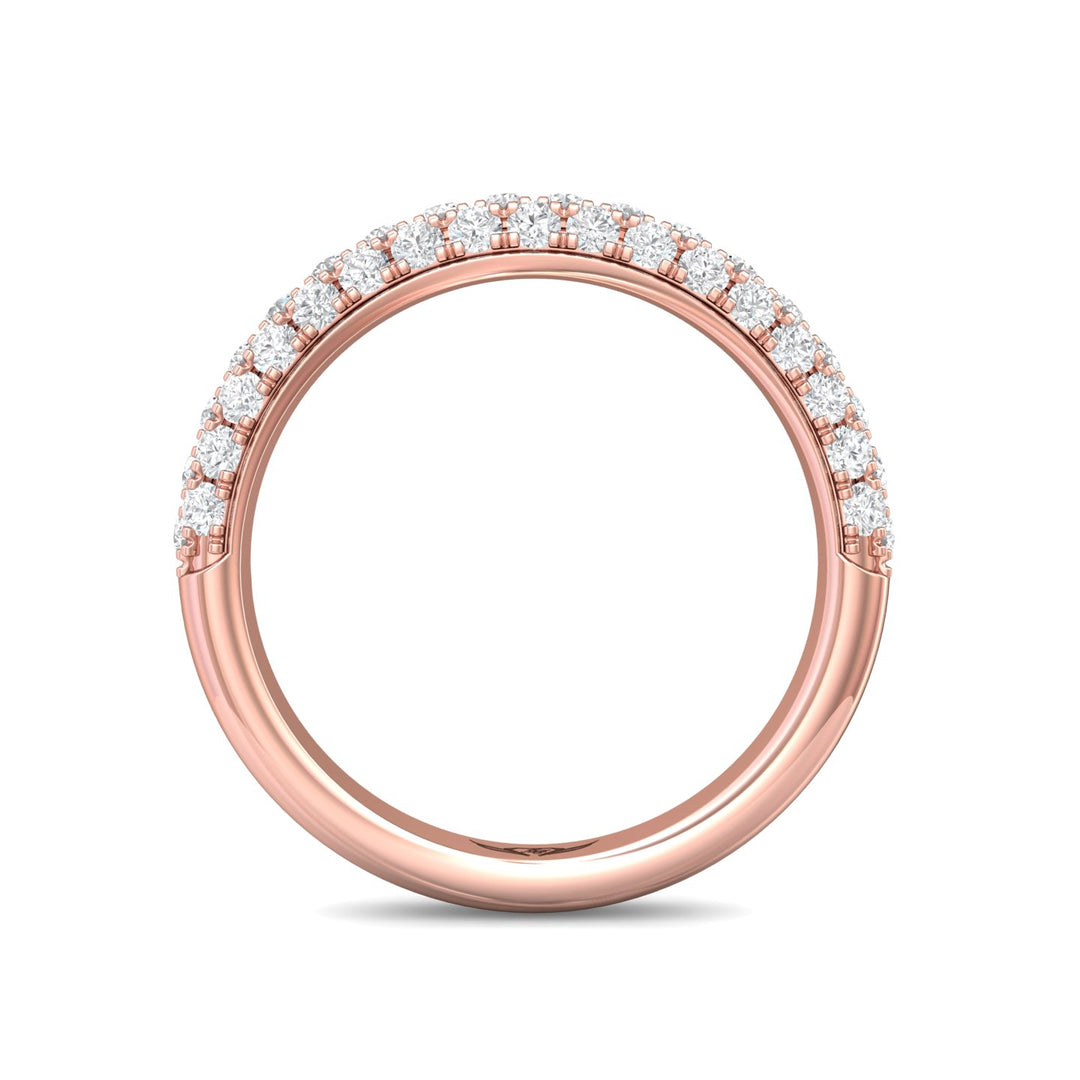 18K Gold Pink Micropave Wedding Band from the Micropave collection - DWBM6-1.00_18KP