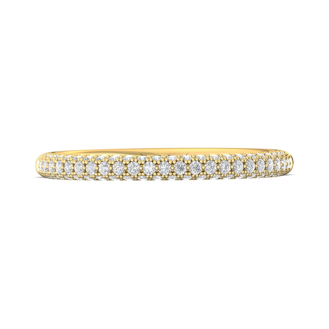 14K Gold Yellow Micropave Wedding Band from the Micropave collection - DWBM6-.35_14KY