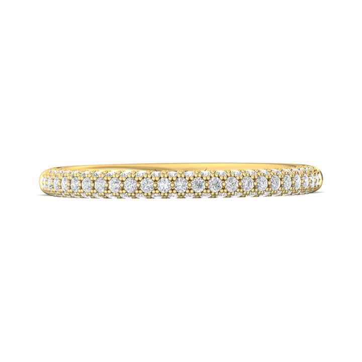 18K Gold Yellow Micropave Wedding Band from the Micropave collection - DWBM6-.35_18KY