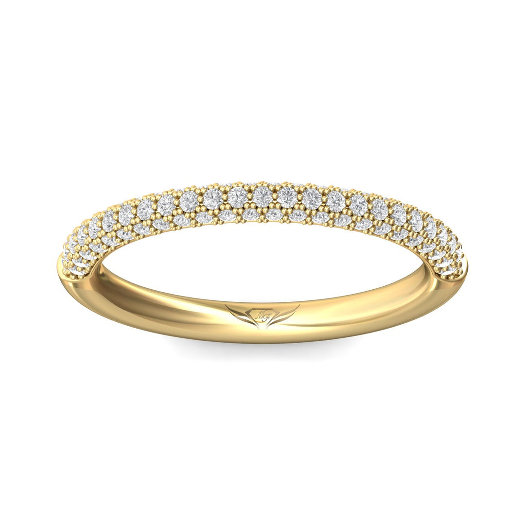 14K Gold Yellow Micropave Wedding Band from the Micropave collection - DWBM6-.35_14KY