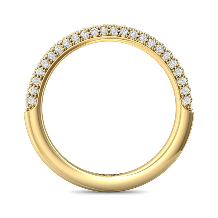 18K Gold Yellow Micropave Wedding Band from the Micropave collection - DWBM6-.35_18KY