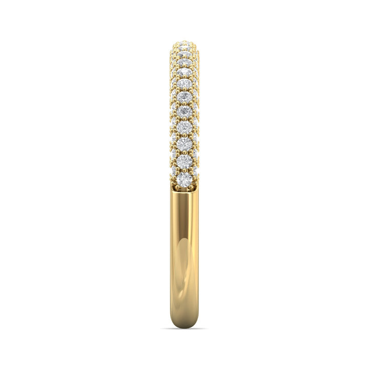 14K Gold Yellow Micropave Wedding Band from the Micropave collection - DWBM6-.35_14KY