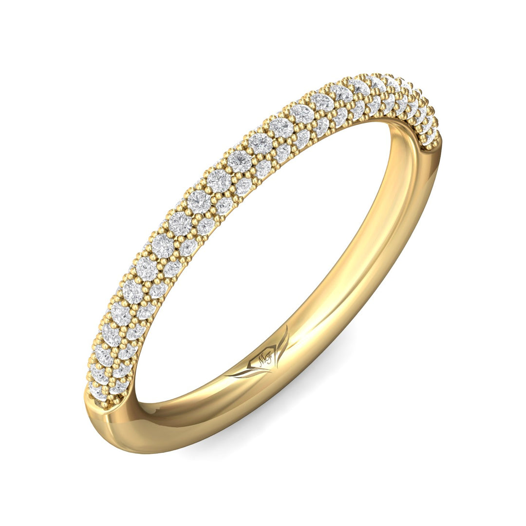 14K Gold Yellow Micropave Wedding Band from the Micropave collection - DWBM6-.35_14KY