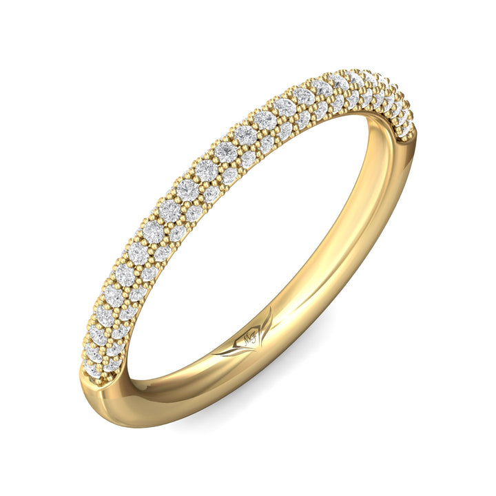 18K Gold Yellow Micropave Wedding Band from the Micropave collection - DWBM6-.35_18KY