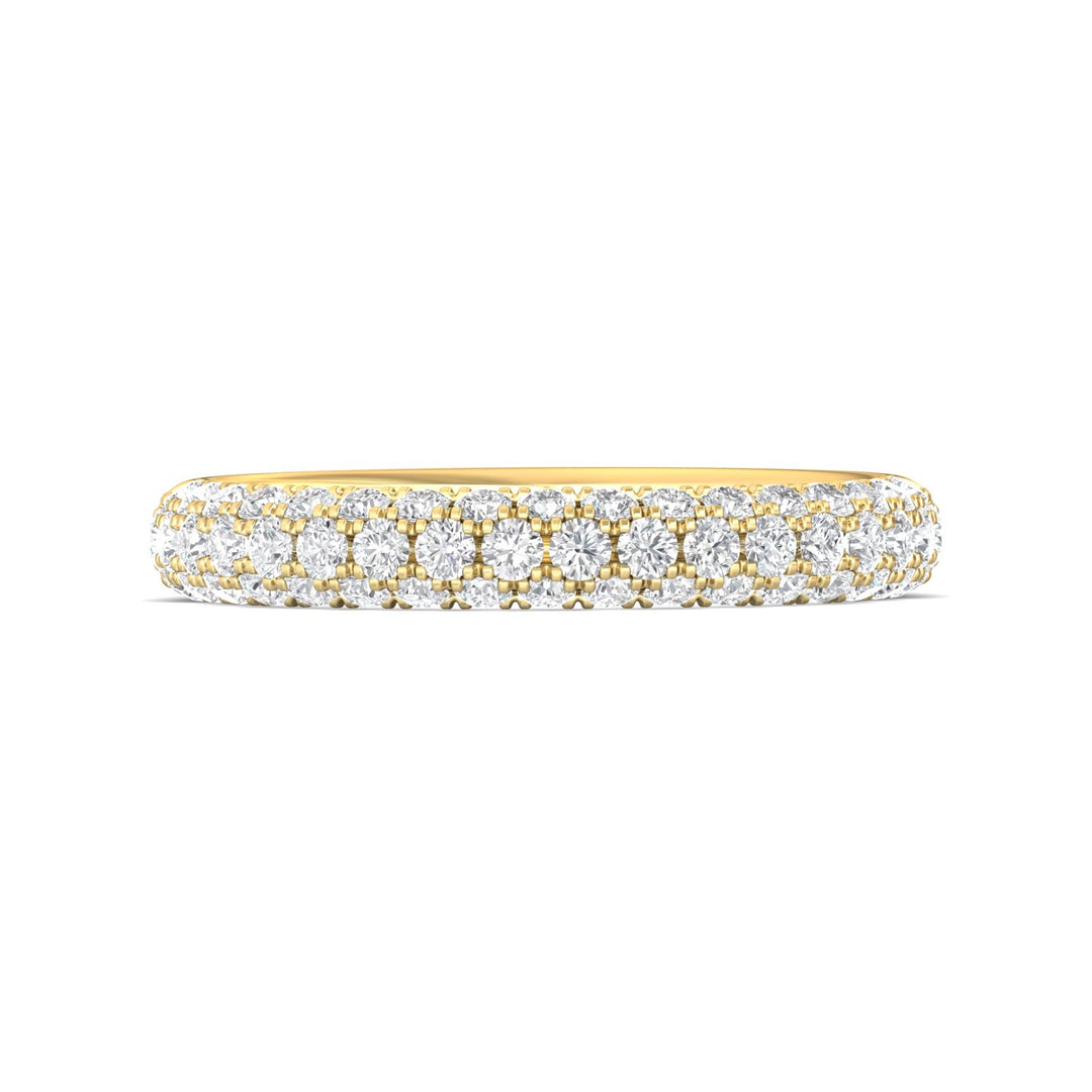 14K Gold Yellow Micropave Wedding Band from the Micropave collection - DWBM6-1.00_14KY