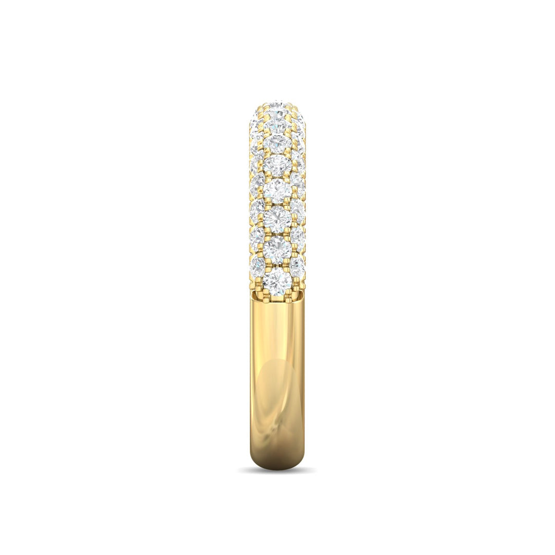 14K Gold Yellow Micropave Wedding Band from the Micropave collection - DWBM6-1.00_14KY