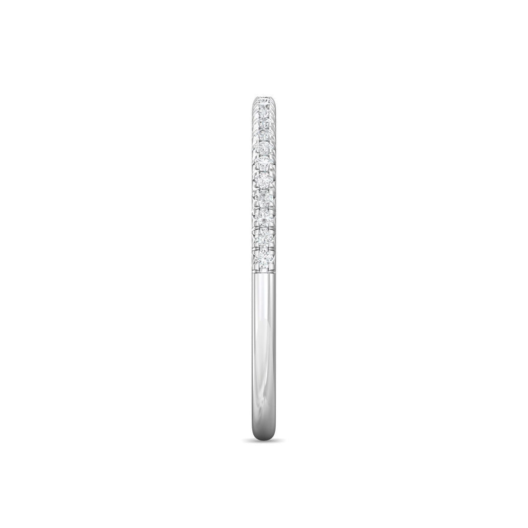 18K Gold White Micropave Wedding Band from the Micropave collection - DWBM8-.15_18KW