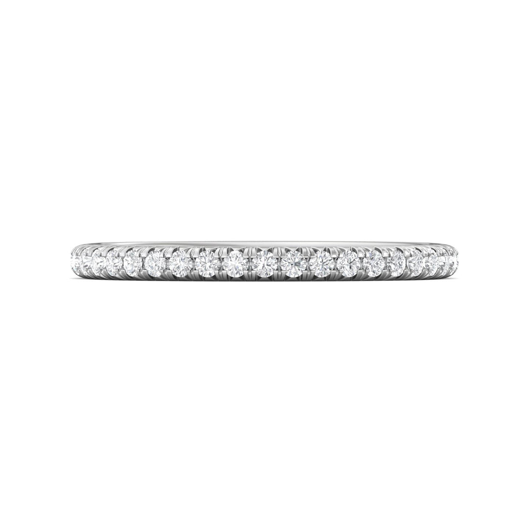 14K Gold White Micropave Wedding Band from the Micropave collection - DWBM8-.25-1_14KW