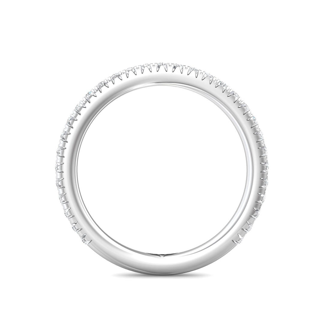 Platinum White Micropave Wedding Band from the Micropave collection - DWBM8-.25-1_PlatW