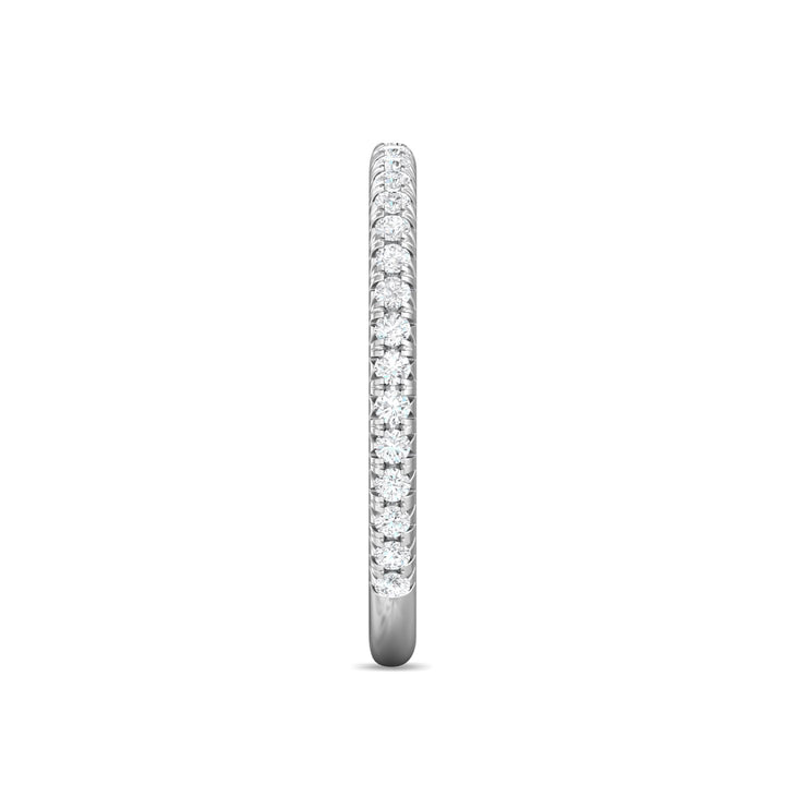 14K Gold White Micropave Wedding Band from the Micropave collection - DWBM8-.25-1_14KW