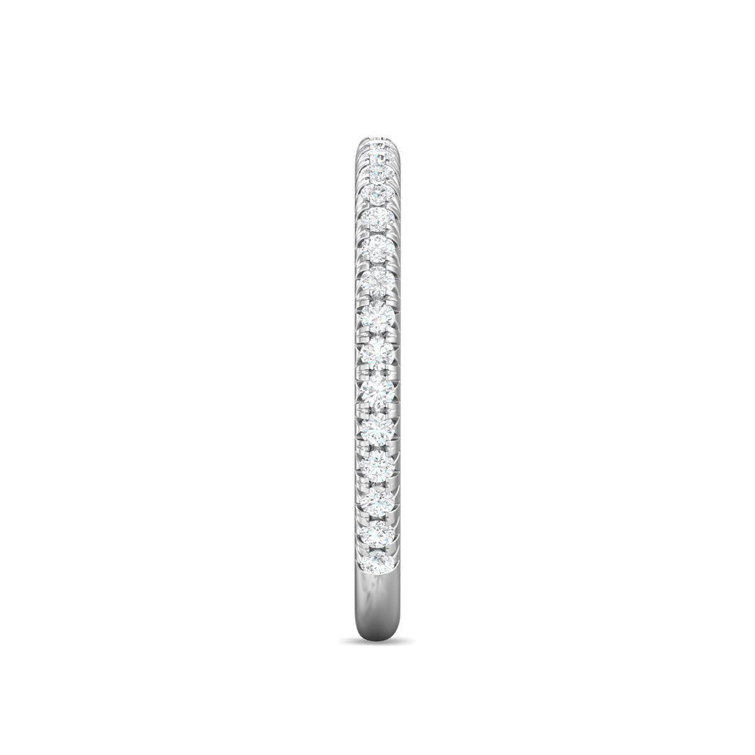 18K Gold White Micropave Wedding Band from the Micropave collection - DWBM8-.25-1_18KW