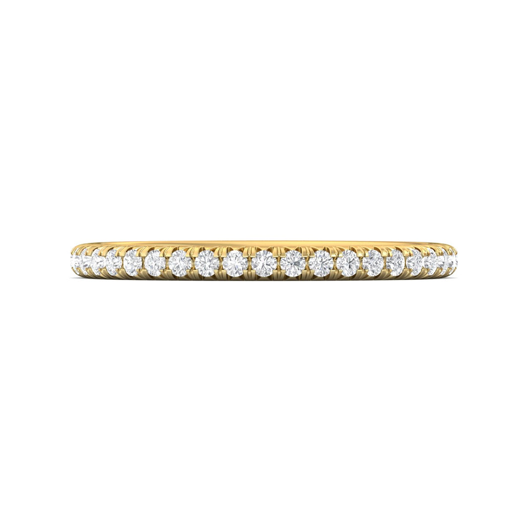 14K Gold Yellow Micropave Wedding Band from the Micropave collection - DWBM8-.25-1_14KY