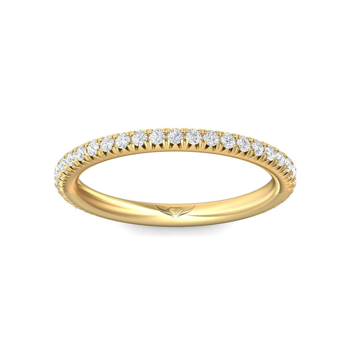 18K Gold Yellow Micropave Wedding Band from the Micropave collection - DWBM8-.25-1_18KY