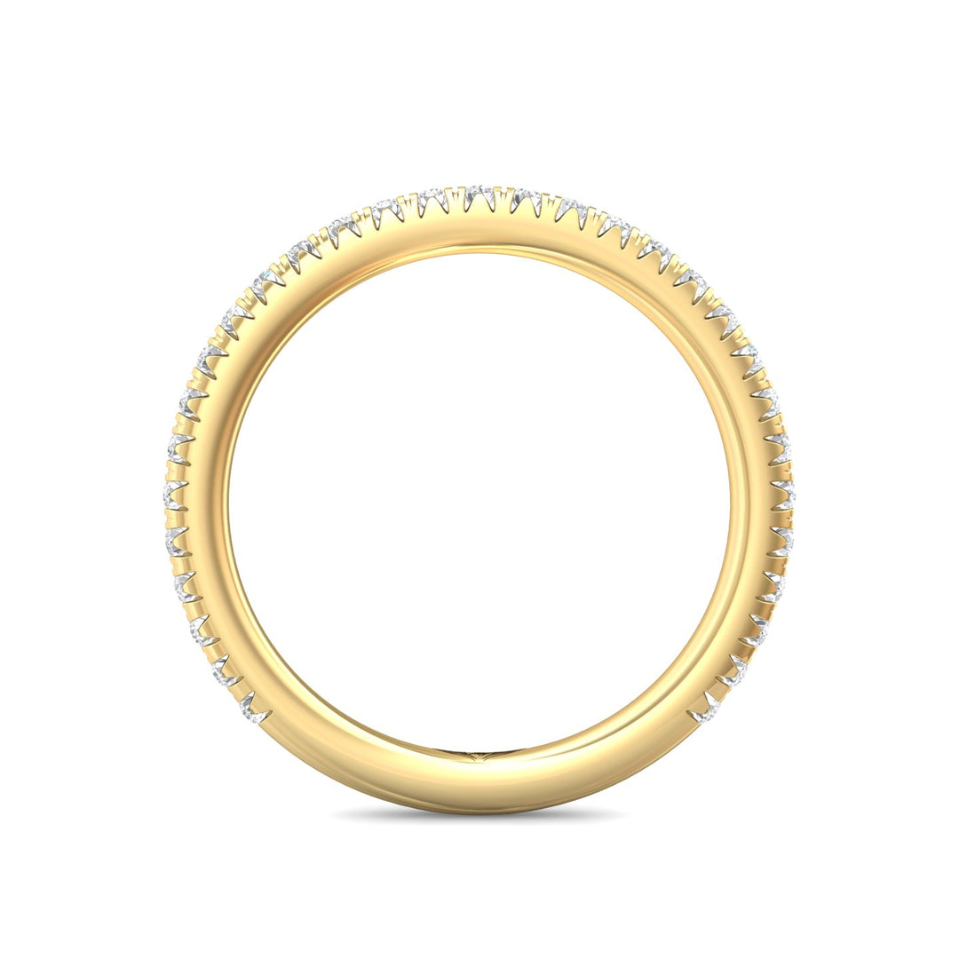 14K Gold Yellow Micropave Wedding Band from the Micropave collection - DWBM8-.25-1_14KY