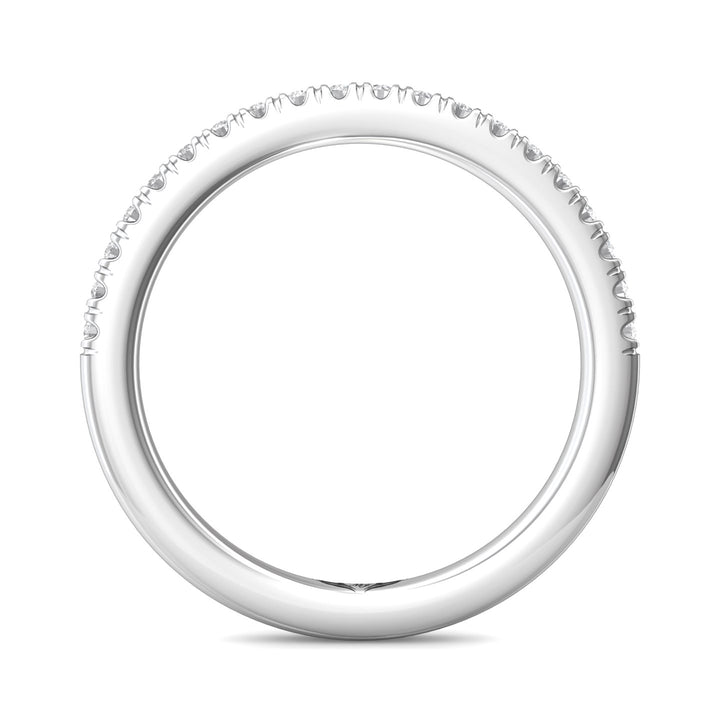 18K Gold White Micropave Wedding Band from the Micropave collection - DWBM8-.25_18KW