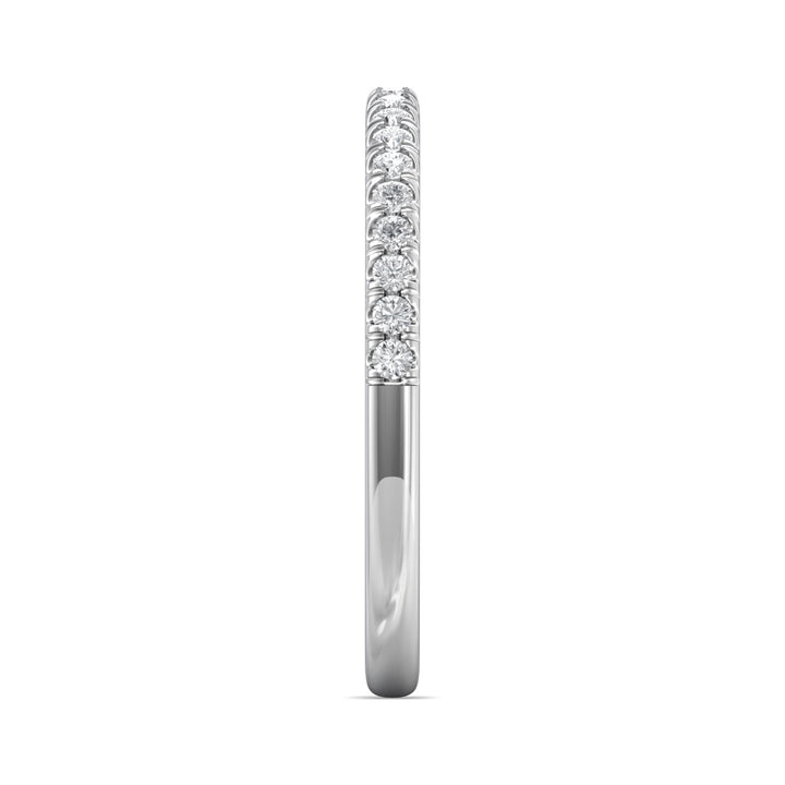 Platinum White Micropave Wedding Band from the Micropave collection - DWBM8-.25_PlatW