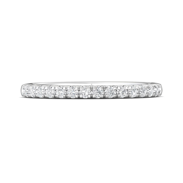 14K Gold White Micropave Wedding Band from the Micropave collection - DWBM8-.35_14KW
