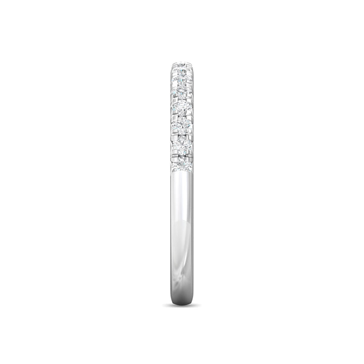 Platinum White Micropave Wedding Band from the Micropave collection - DWBM8-.35_PlatW