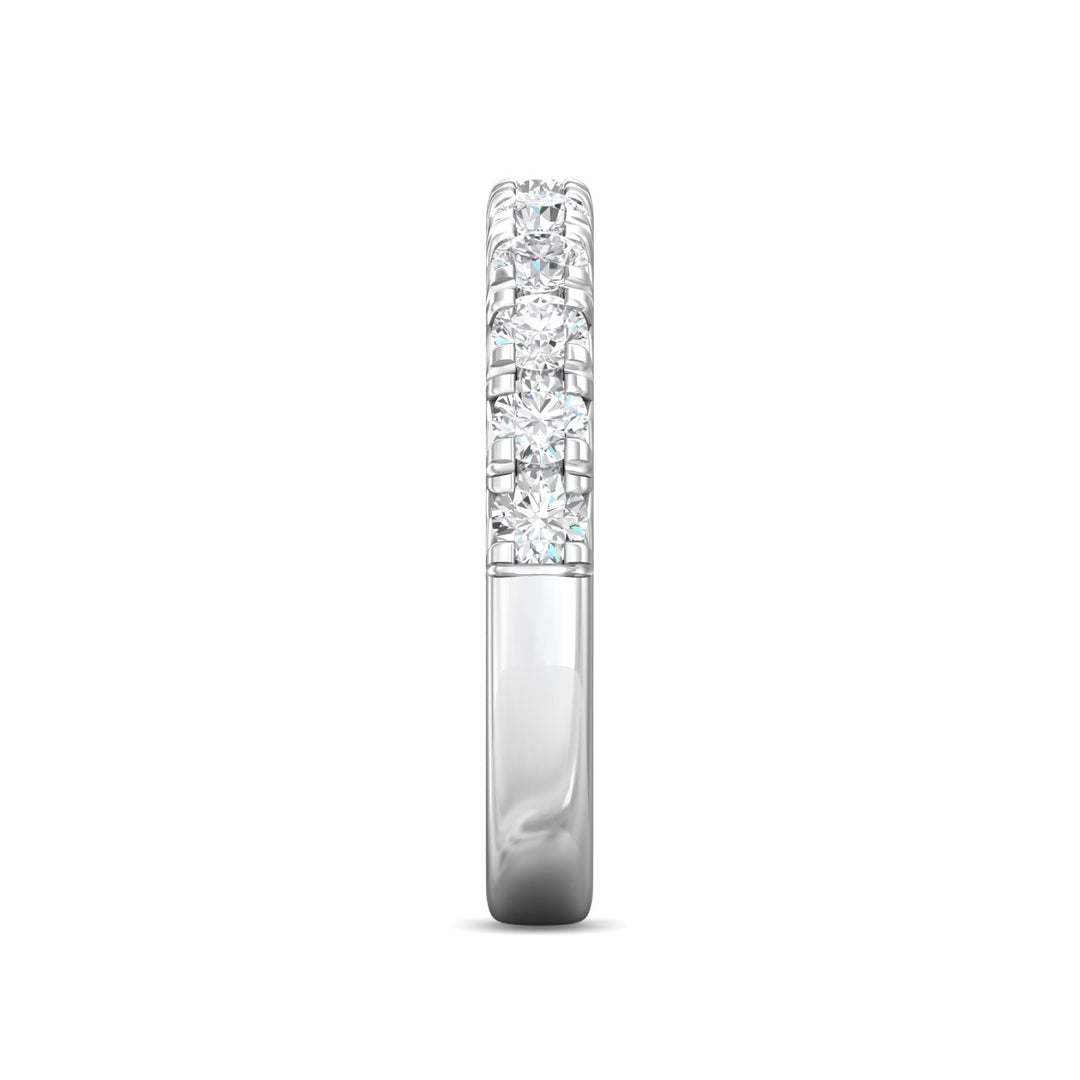 18K Gold White Micropave Wedding Band from the Micropave collection - DWBM8-1.00_18KW