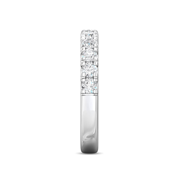 18K Gold White Micropave Wedding Band from the Micropave collection - DWBM8-1.00_18KW