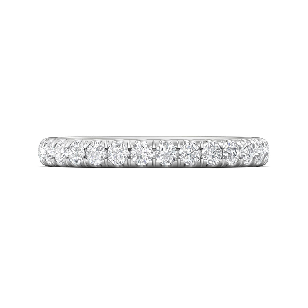 Platinum White Micropave Wedding Band from the Micropave collection - DWBM82XS_PlatW